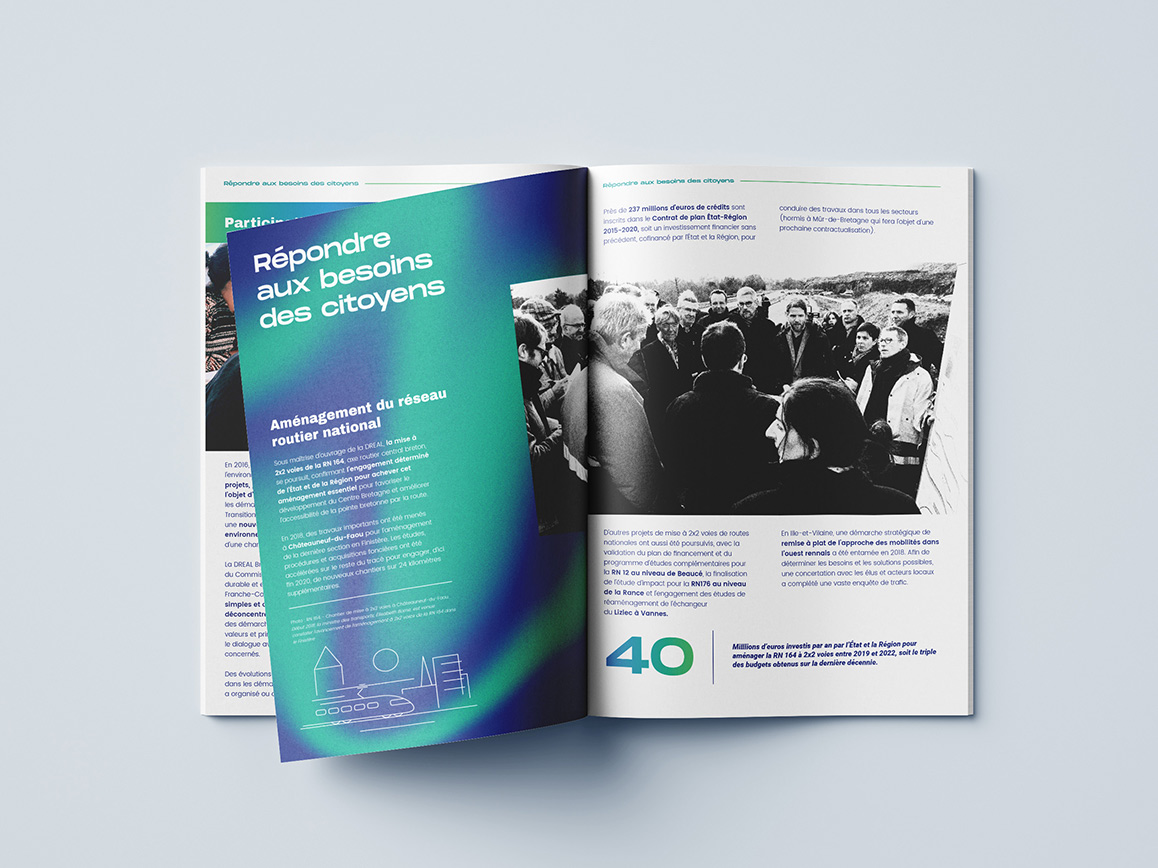 rapport activité mise en page design