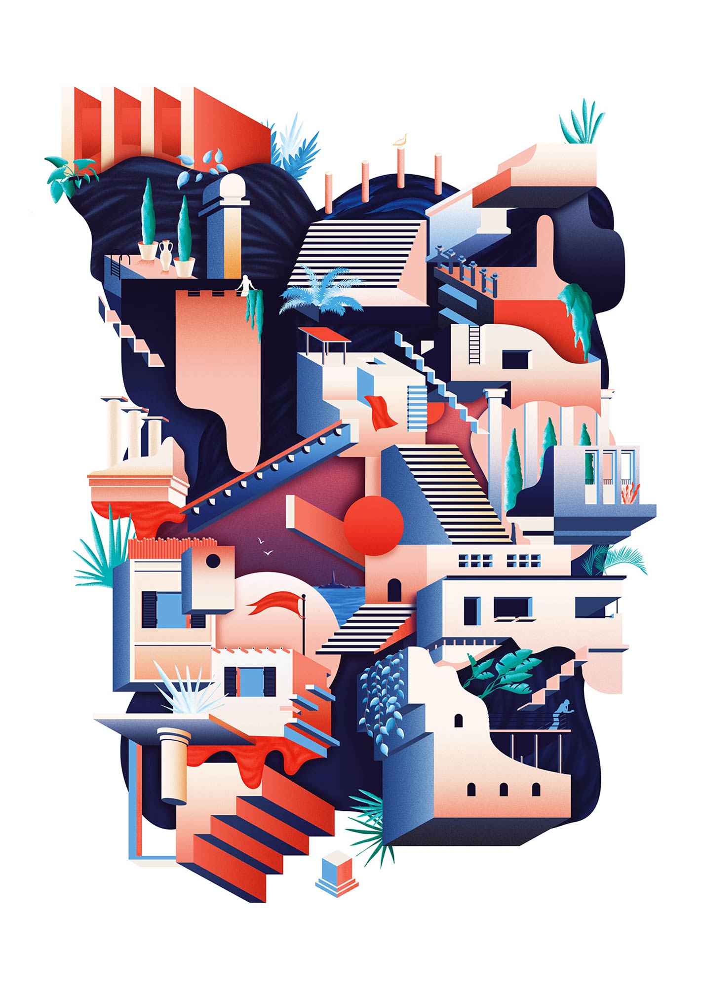 affiche moderne design illustration cadeau rennes