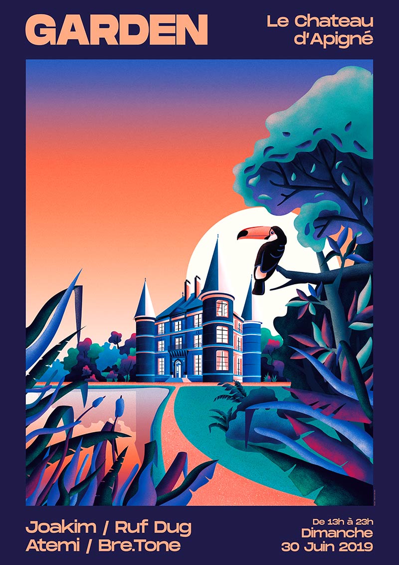 visuel affiche identité garden apigné bretagne